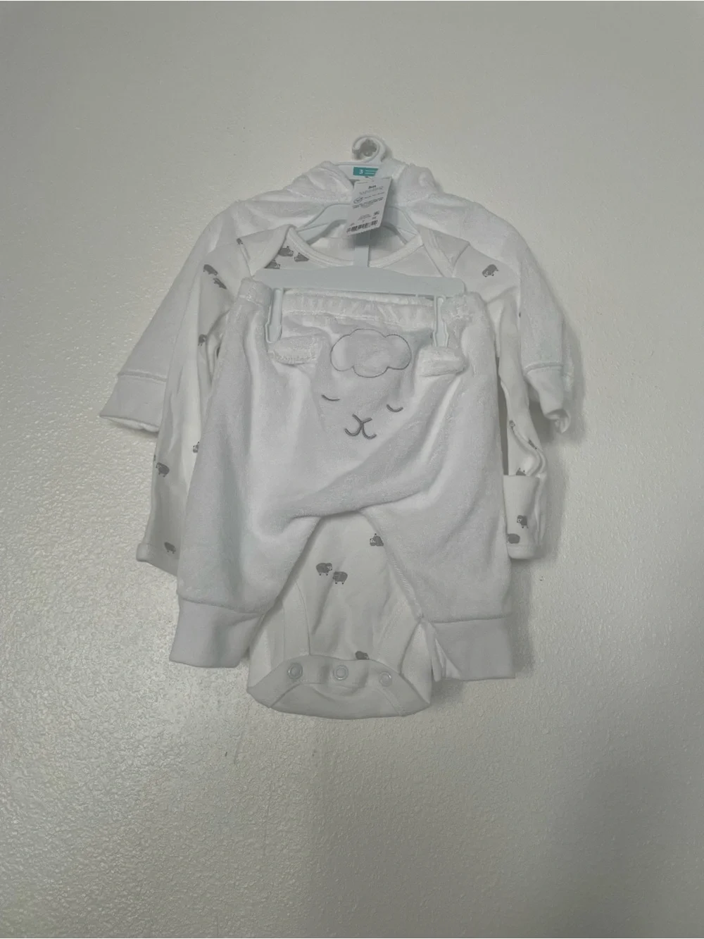 Carter's White Lamb 3-Piece Pajama Set
